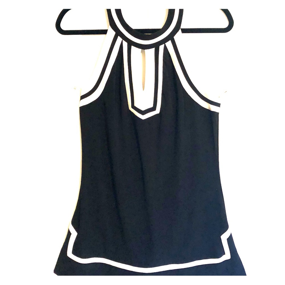 Black and white halter